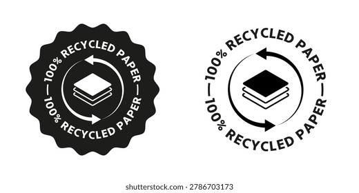 100% recycled paper signs for packaging or labeling.