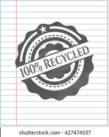 100% Recycled penciled