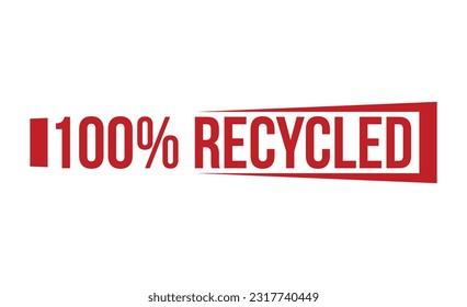 100% Diseño vectorial de Estampado de caucho Rojo reciclado.