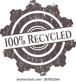 100% Recycled rubber grunge texture stamp