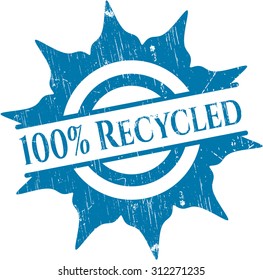 100% Recycled rubber stamp