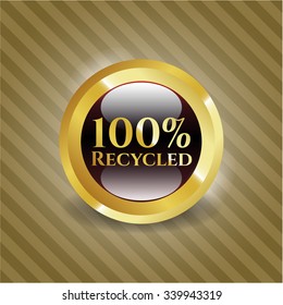 100% placa brillante reciclada