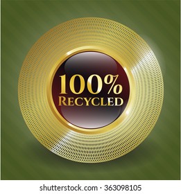 100% Recycled shiny badge