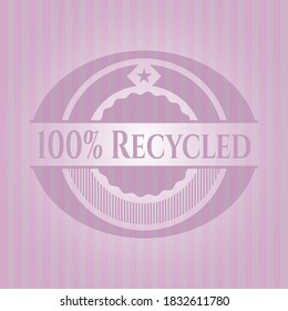 100% Recycled vintage pink emblem. Amazing desing. 