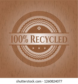 100% Recycled vintage wood emblem