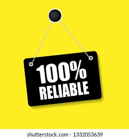 100% reliable sign