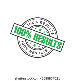 100% Results Letter Rubber Stamp Template