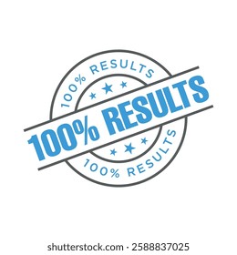 100% Results Letter Rubber Stamp Template