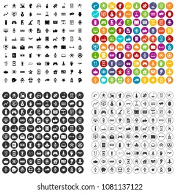 100 robot icons set vector in 4 variant for any web design isolated on white