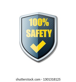 100% Safety shield illustration
