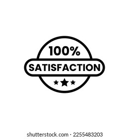 Símbolo de icono de garantía de satisfacción de 100