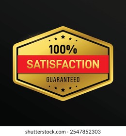 100% Zufriedenheitsgarantie Goldene Vektorkunst
