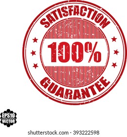 100% satisfaction guarantee grunge stamp.Vector.