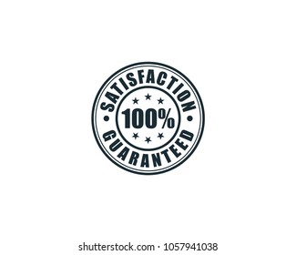 100% Satisfaction Guarantee Label Stamp Design Vector Template