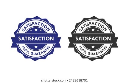 100% Satisfaction Guaranteed badge design template illustration