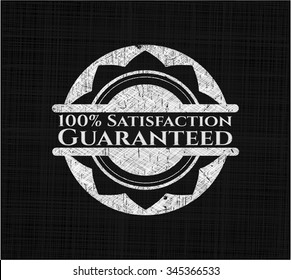 100% Satisfaction Guaranteed with chalkboard texture