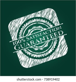 100% Satisfaction Guaranteed with chalkboard texture