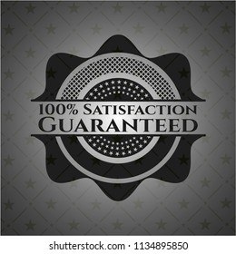 100% Satisfaction Guaranteed dark emblem. Retro