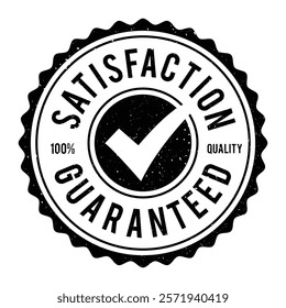 100% satisfaction guaranteed Emblem stamp logo