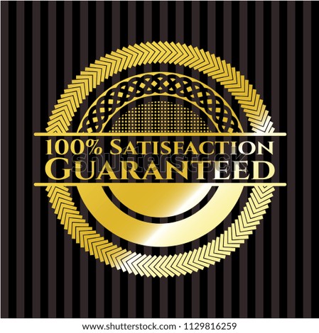 100% Satisfaction Guaranteed golden emblem
