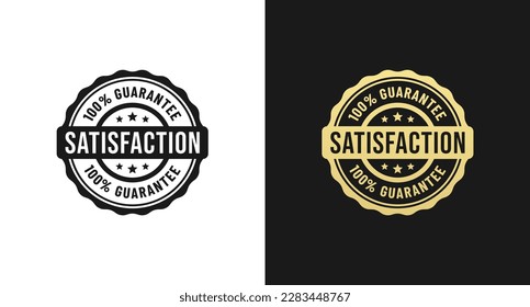 100% Satisfaction Guaranteed 100% Satisfaction Label Vector Isolated in Flat Style  Best 100% Satisfaction Guaranteed Label Vector for product packaging  Elegant 100% Satisfaction Label Vector 