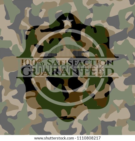  100% Satisfaction Guaranteed on camouflaged texture