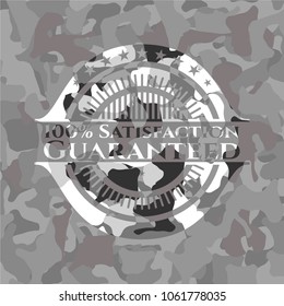 100% Satisfaction Guaranteed on grey camouflaged pattern