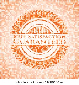 100% Satisfaction Guaranteed orange mosaic emblem