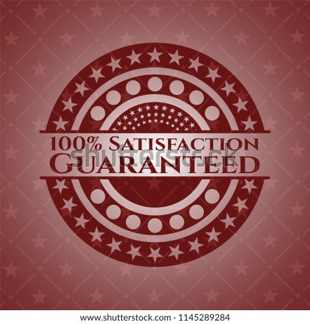 100% Satisfaction Guaranteed red emblem. Vintage.