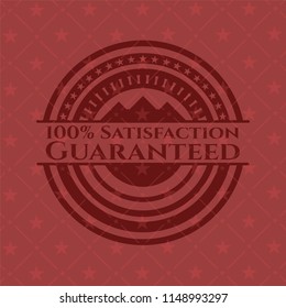 100% Satisfaction Guaranteed red icon or emblem