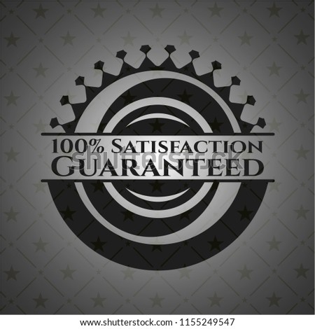 100% Satisfaction Guaranteed retro style black emblem