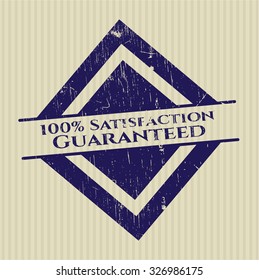 100% Satisfaction Guaranteed rubber texture