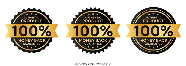 100% satisfacción garantizada sello o etiqueta plana icono diseño	