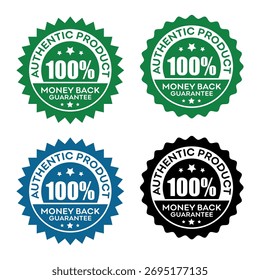 100% satisfaction guaranteed seal or label flat icon design	