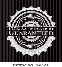  100% Satisfaction Guaranteed silver badge or emblem