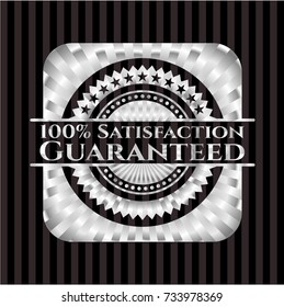 100% Satisfaction Guaranteed silver badge or emblem