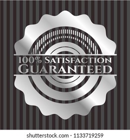 100% Satisfaction Guaranteed silvery shiny emblem