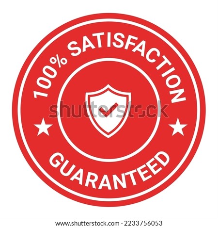 100% Satisfaction Guaranteed vector badges 