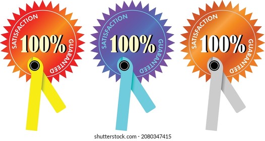 100% Satisfaction Guaranteed Vector Tags