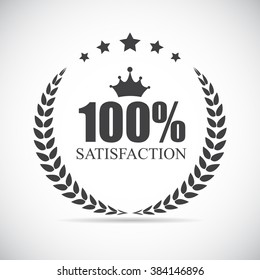 100 % Satisfaction Label Vector Illustration Eps10