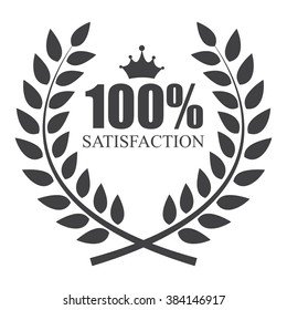 100 % Satisfaction Label Vector Illustration Eps10