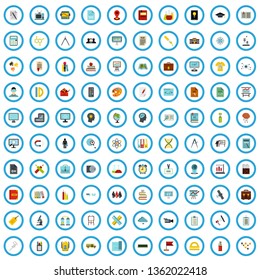 100 scholarship icons set in flat style for any design vector illustration