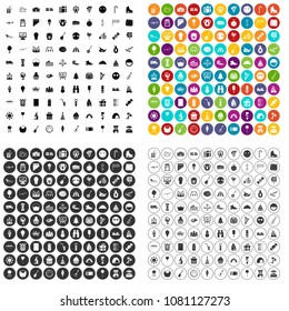 100 school festival icons set vector in 4 variant for any web design isolated on white