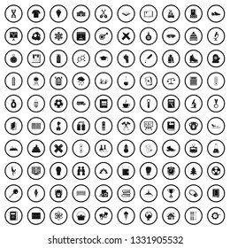 100 school years icons set in simple style for any design vector illustration