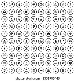 100 science brainstorm icons set in simple style for any design vector illustration