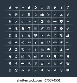 100 Science icons set