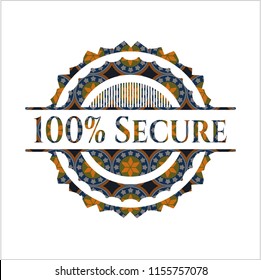 100% Secure arabic badge. Arabesque decoration.