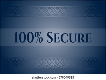 100% Secure card, poster or banner