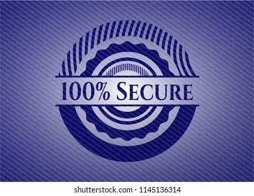100% Secure with denim texture