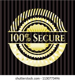 100% Secure golden badge